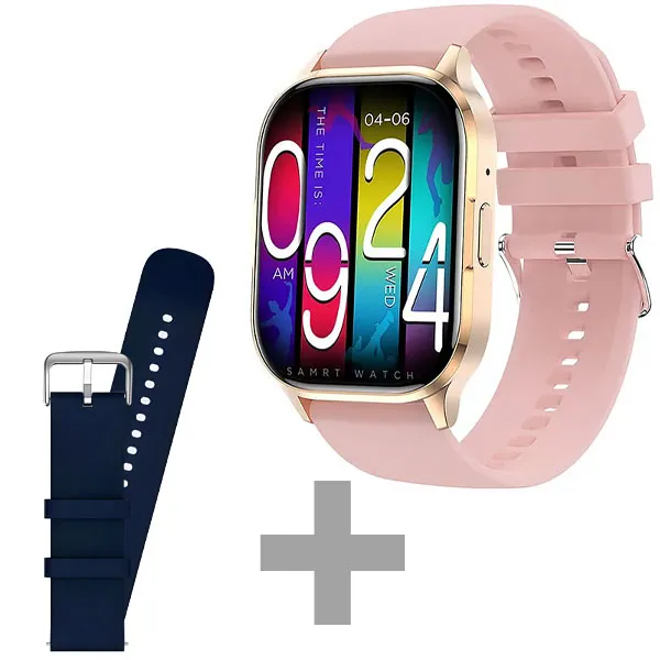 Foto do Produto Relógio G-TiDE S3 Pro com Bluetooth - Dourado/Rosa + Pulseira