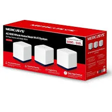 Foto do Produto MERCUSYS ROUTER WIFI HALO H50G (3-PACK) AC1900 MESH