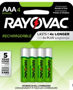 Foto do Produto RAYOVAC PILA AAA X4 RECARGABLE
