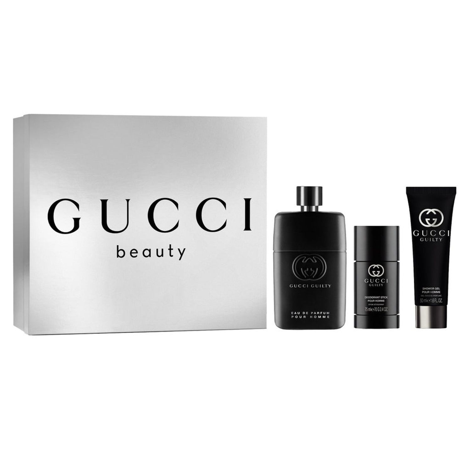 Foto do Produto KIT GUCCI GUILTY MASCULINO XM24 EDP 90ML+SG50ML+DEO STICK