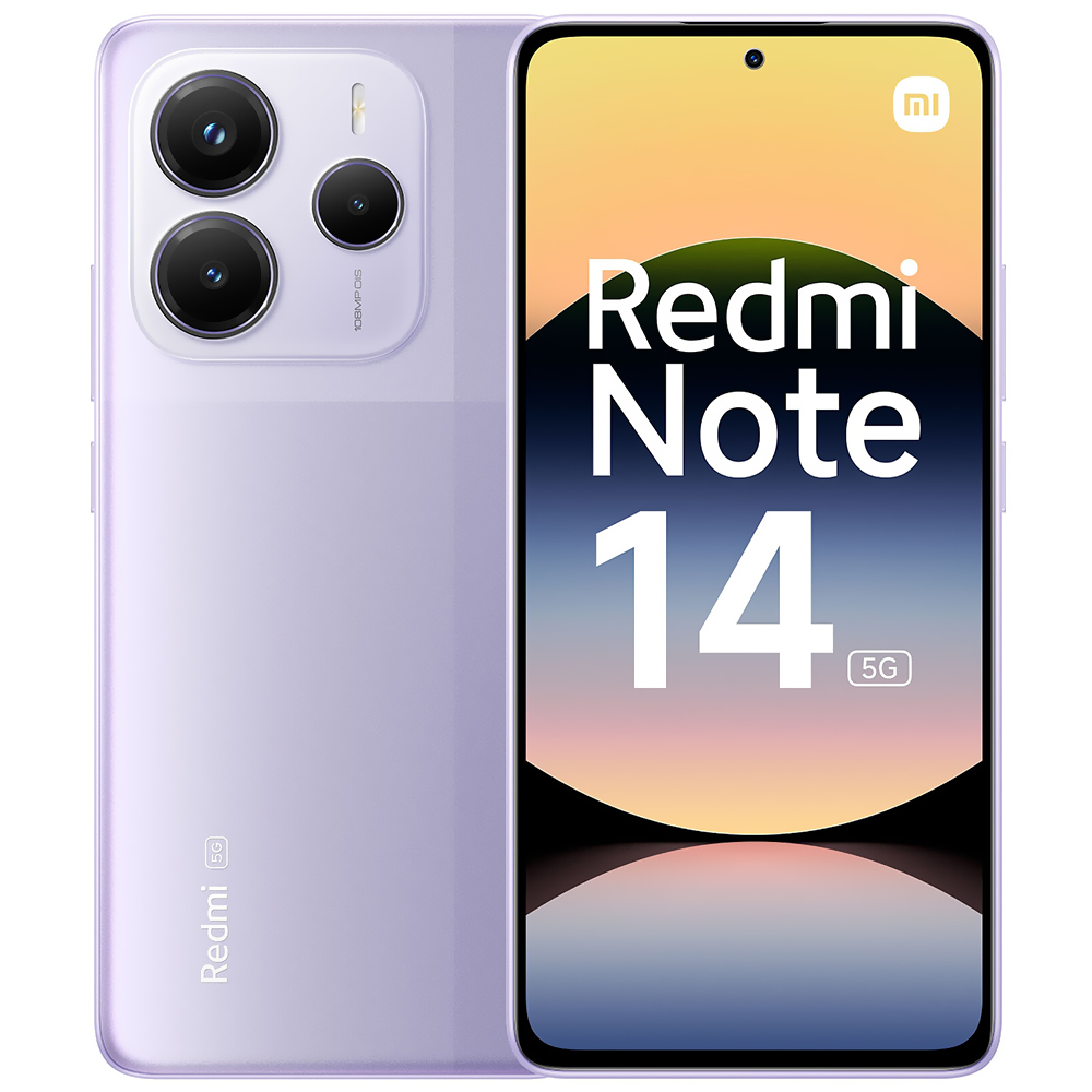 Foto do Produto Celular Xiaomi Redmi Note 14 5G 8GB de RAM / 256GB / Tela 6.67" / Dual Sim - Lavender Roxo (Global)