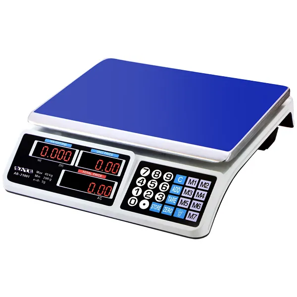 Foto do Produto Balança Digital Comercial Satellite AB-21001 para até 40 kg - Branca/Azul