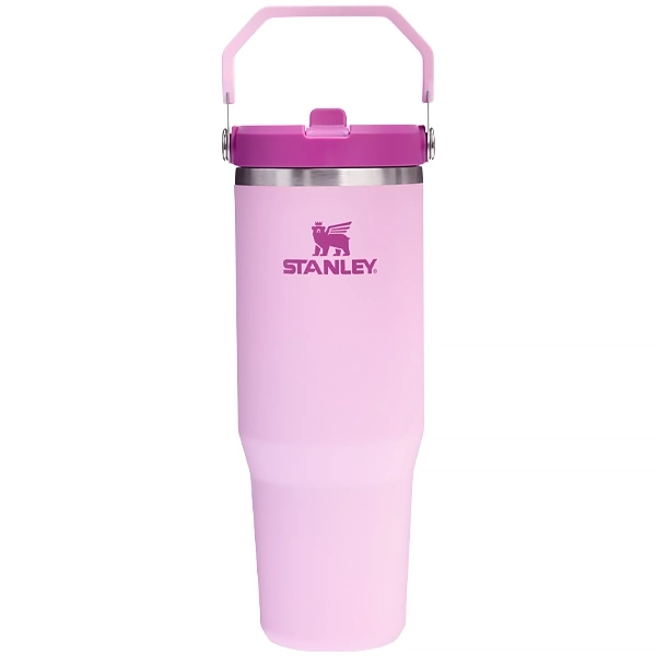 Foto do Produto Garrafa Térmico Stanley The IceFlow Flip Straw Tumbler de 887 ml - Cherry Blossom