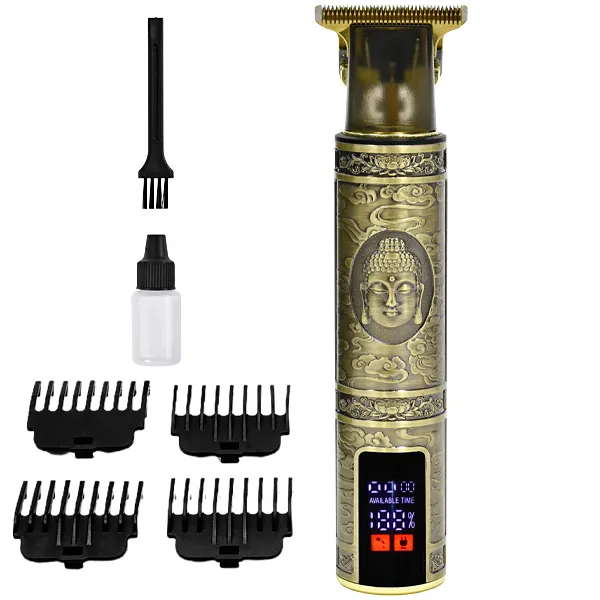 Foto do Produto Máquina de Cortar Cabelo More Fitness MF-017 Recarregável - Dourado