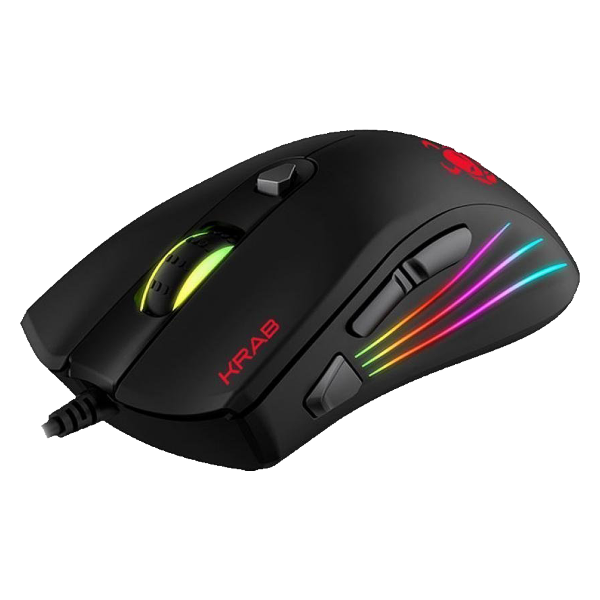 Foto do Produto Mouse Optical Quanta Gamer RGB KRAB Specter KBGMR20 / USB / 10000DPI com retroiluminação RGB - Preto