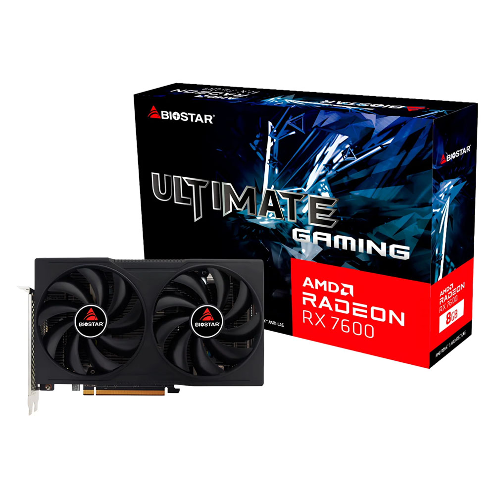 Foto do Produto Placa de Video Biostar Ultimate Gaming OC AMD Radeon RX-7600 8GB GDDR6