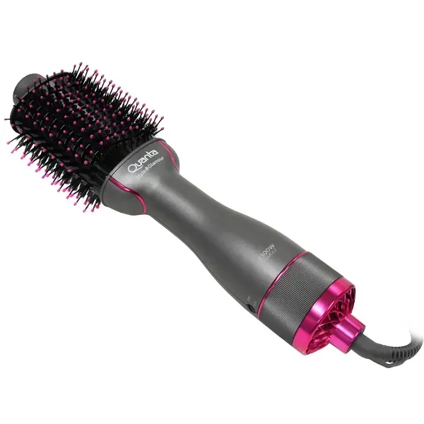 Foto do Produto QUANTA CEPILLO SECADOR 2X1 QTES6000N 2T/1300W/SOPORT/BIVOLT GRIS/ROSA