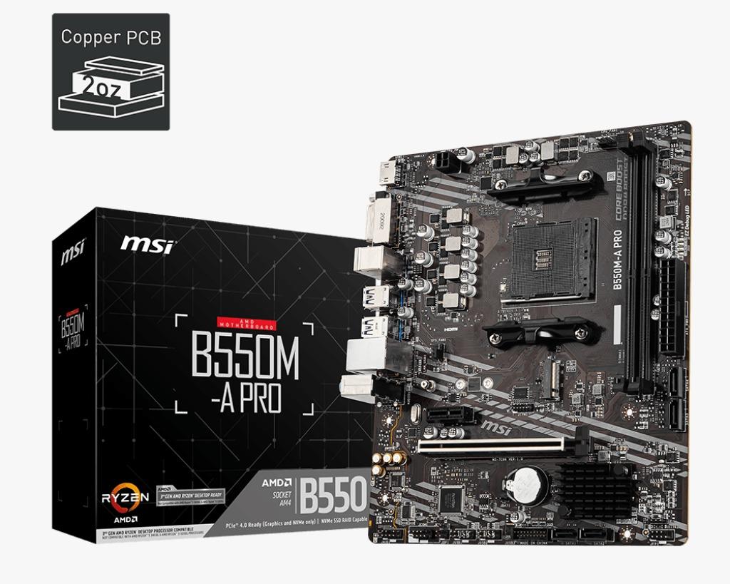 Foto do Produto Placa Mae AMD (AM4) MSI B550M-A Pro