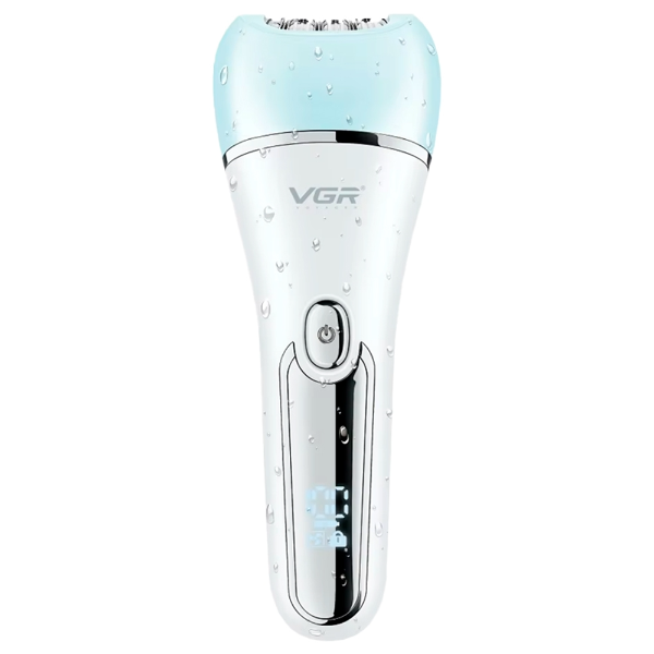 Foto do Produto Depilador Eletrico VGR V-733 Lady Care Set 6 Em 1 / 5W / Recarregável - Azul/Branco