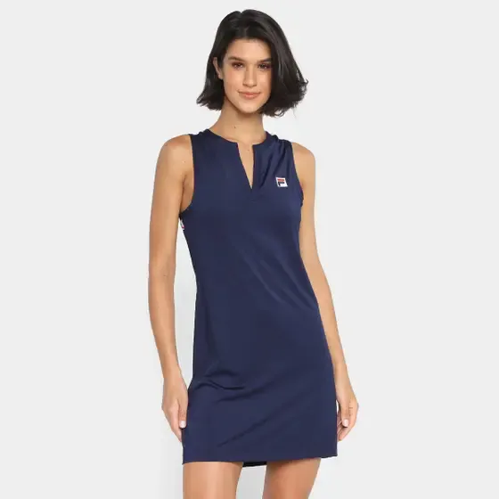 Foto do Produto FILA Ropas VESTIDO TENNIS RETRO F12TN00560-185 (T)L NAVY / WHITE