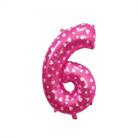 Foto do Produto Balao Numero 6 Pink 16 Polegadas