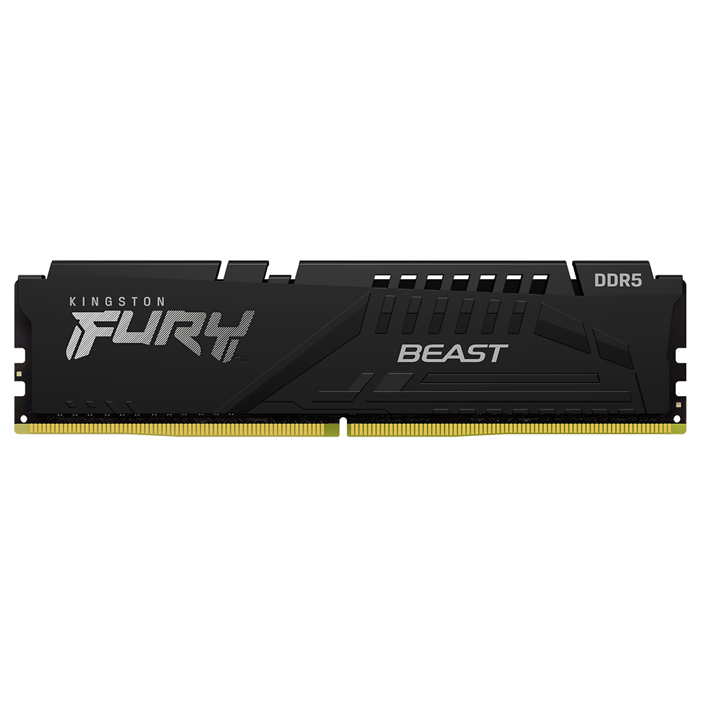 Foto do Produto Memória RAM Kingston Fury Beast DDR5 16GB 5200MHz - Preto (KF552C40BB/16)