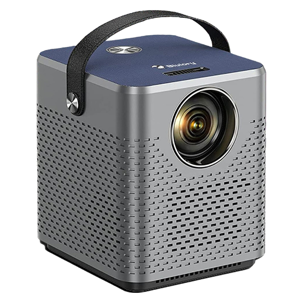 Foto do Produto Projetor Portátil Blulory T3 1080P / 150 Lumens / 4K Full HD / Bluetooth 5.0 / Android 9.0 / 55W / 1GB / 8GB / Bivolt - Cinza