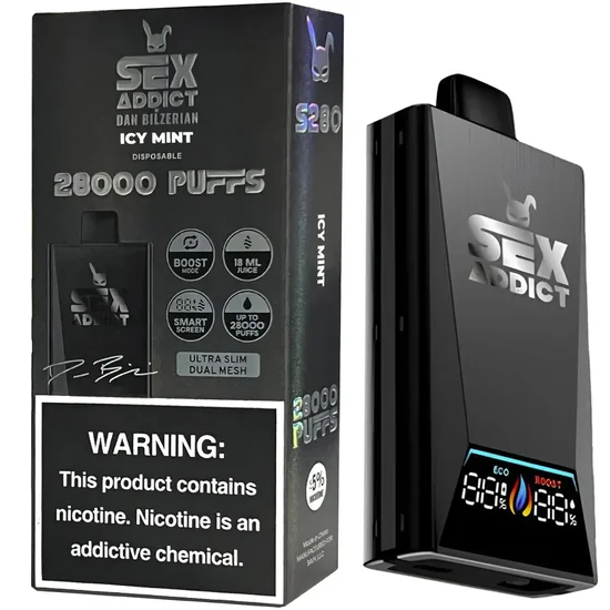 Foto do Produto Vaper Descartável Sex Addict S280 Icy Mint 28000 Puffs