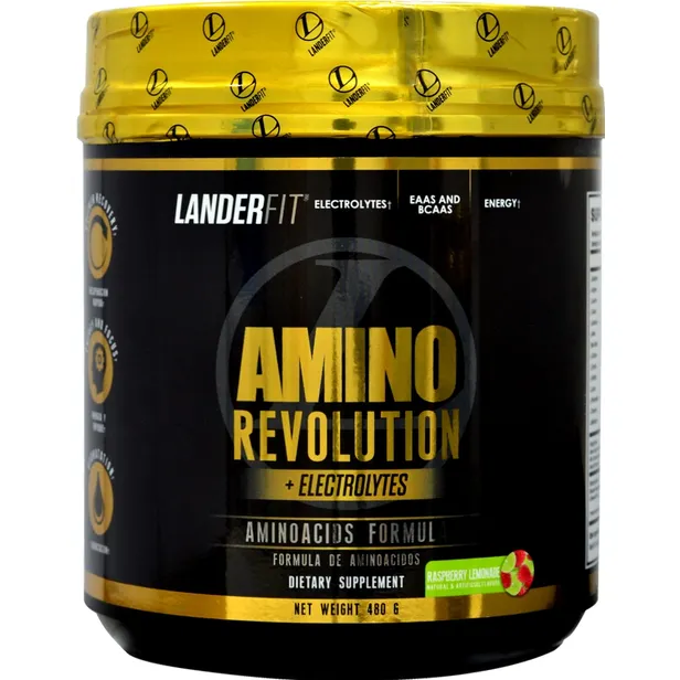 Foto do Produto LANDERFIT AMINO AMINO REVOLUTION RASPBERRY LIMONADE PLASTICO 480 G S/C