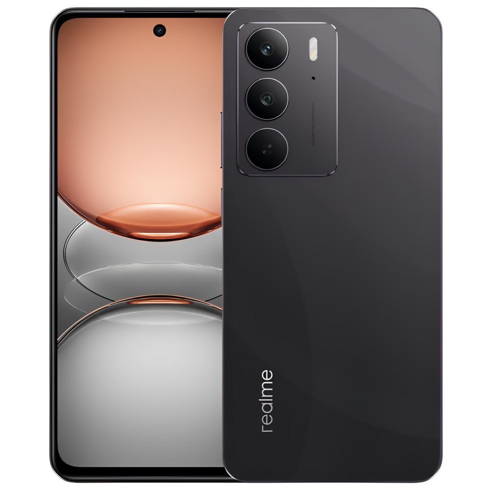 Foto do Produto Celular Realme C75 RMX3941 NFC 8GB de RAM / 256GB / Tela 6.72" / Dual Sim LTE - Storm Preto (Anatel)