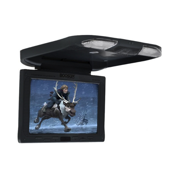 Foto do Produto Tela de Teto Automotivo Booster BM-9960TDVD / 9" / Monitor Giratorio Com Alto Falante / USB / SD / FM - Preto