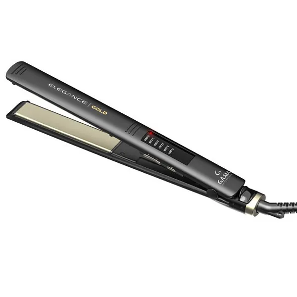 Foto do Produto Chapinha para Cabelo GAMA Elegance LED Gold 230 °C Bivolt - Preto/Dourado