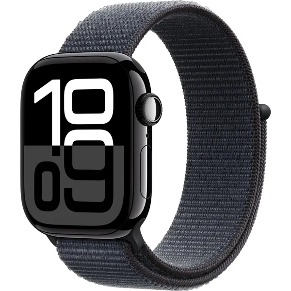 Foto do Produto Apple Watch Series 10 46 mm MWWR3LW A2999 GPS - Jet Black Aluminum/Ink Sport Loop