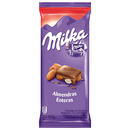 Foto do Produto Chocolate Milka Almendras Enteras 155G