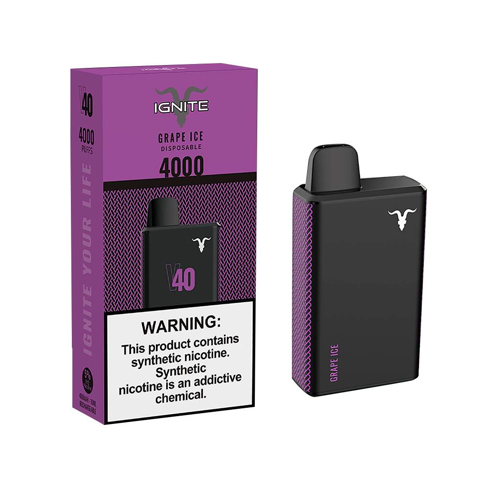 Foto do Produto Vaper Ignite V40 4000 Puff Grape Ice