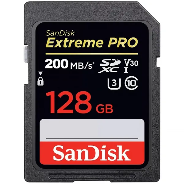 Foto do Produto Cartão de Memória SD de 128GB SanDisk Extreme Pro SDSDXXD-128G-GN4IN - Preto