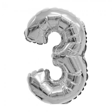 Foto do Produto Balao Numero 3 Prata 32 Polegadas