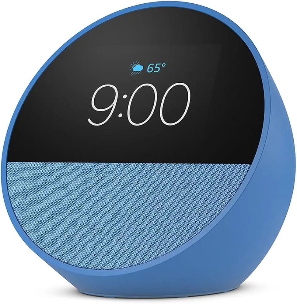 Foto do Produto AMAZON ALARMA ECHO SPOT SMART CLOCK WITH ALEXA 2023 BLUE