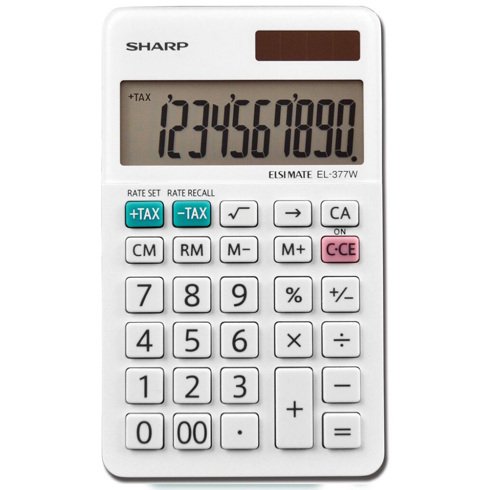 Foto do Produto Calculadora Sharp 10 Digitos EL-377WB Branco