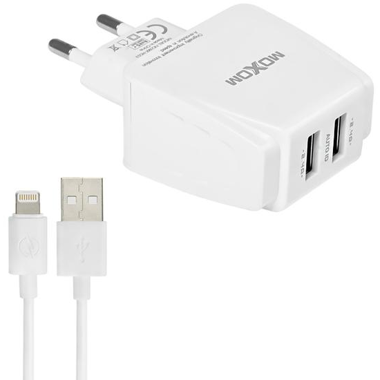Foto do Produto Carregador Moxom MX-HC03 Bivolt - Cabo Lightning