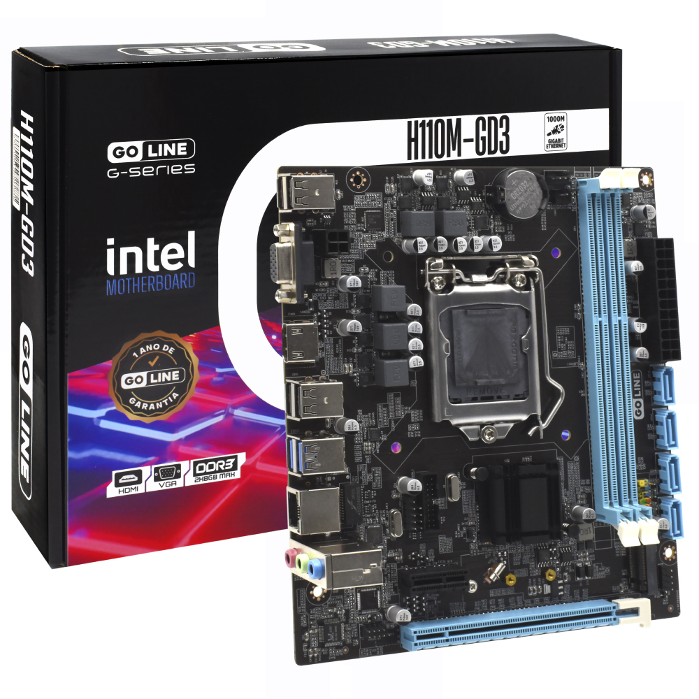 Foto do Produto Placa Mãe GoLine GL-H110M-GD3 Socket LGA 1151 / VGA / DDR3