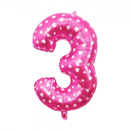 Foto do Produto Balao Numero 3 Pink 16 Polegadas
