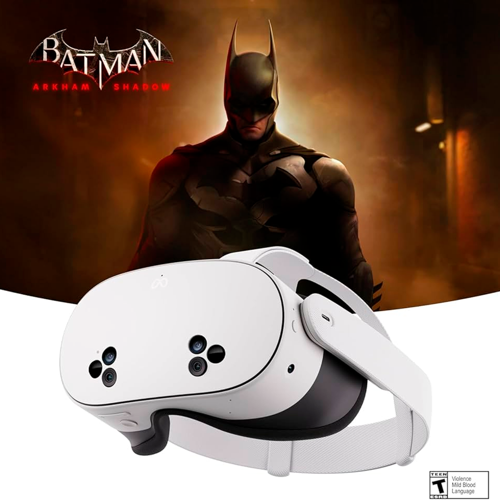 Foto do Produto OCULOS REALIDADE VIRTUAL META QUEST 3S 128GB - BATMAN ARKHAM SHADOW CAIXA DANIFICADA