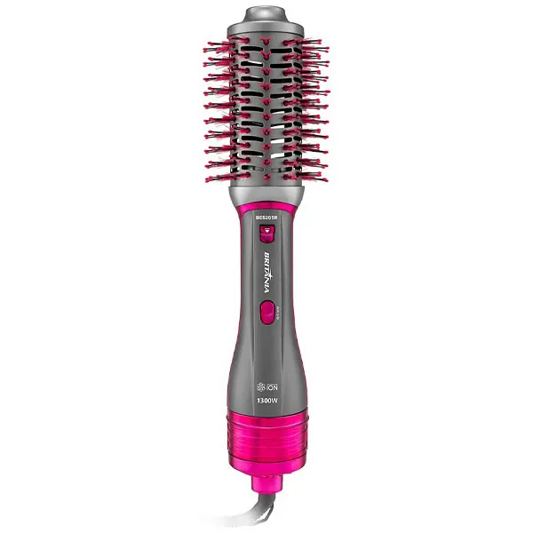 Foto do Produto Escova Elétrica Britânia BES26SR com 1.300 watts Bivolt - Cinza/Rosa
