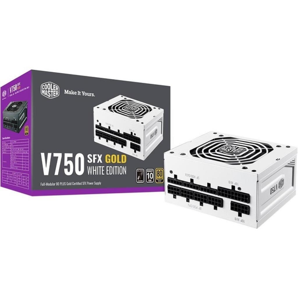 Foto do Produto Fonte 750w Cooler Master V Sfx Gold 80plus + Fm Branco (MPY-7501-SFHAGV-WU)