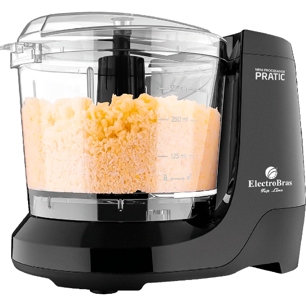 Foto do Produto Mini Processador de Alimentos Electrobras Pratic EBMP-120 / 350ML / 120W / 220-240V ~ 50/60Hz - Preto