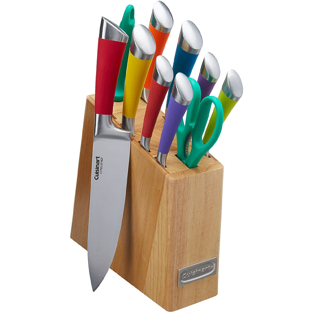 Foto do Produto Jogo De Facas Com Faqueiro Cuisinart C77SS-11P Coloridas - 11 Peças
