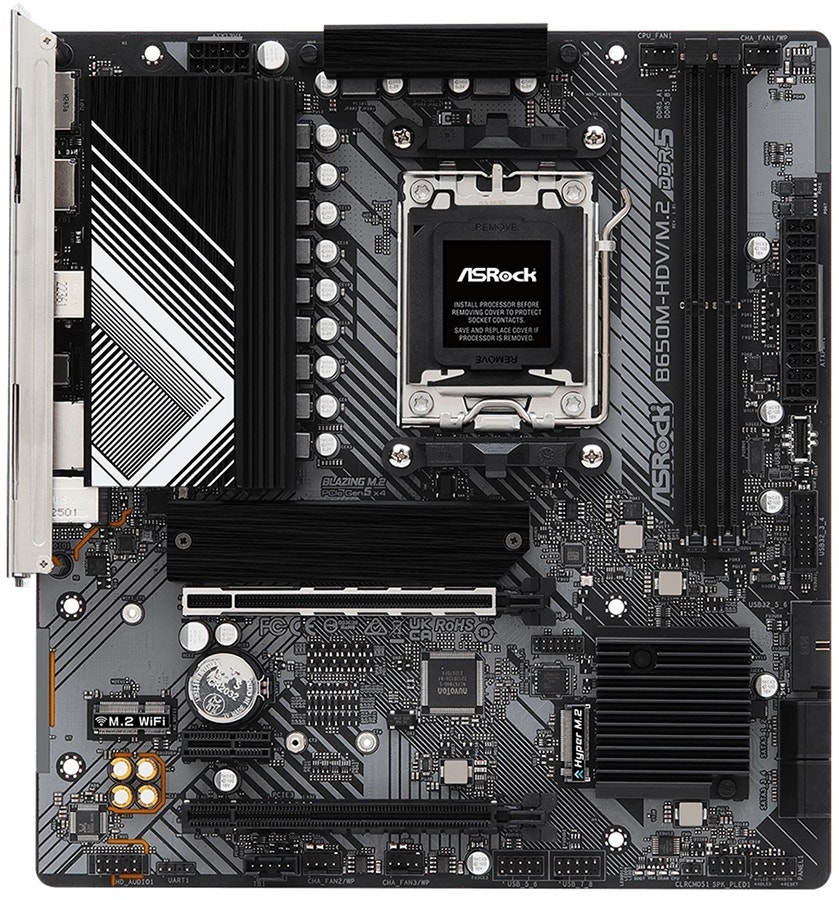 Foto do Produto Placa Mãe ASRock B650M-HDV/M.2 AM5/2xDDR5/PCI-E/HDMI/DP/USB-C