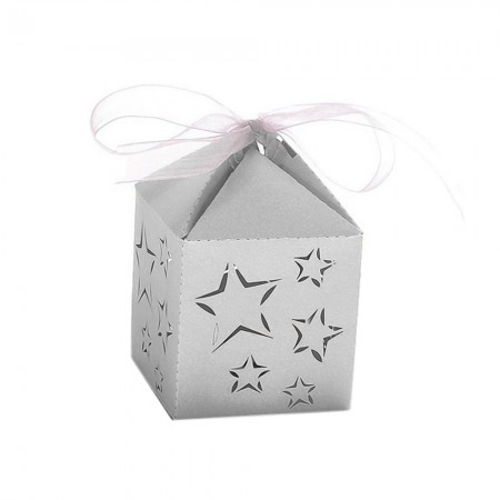 Foto do Produto Caixas de Lembrancinhas para Festa Estrela T42 Cinza 25pcs