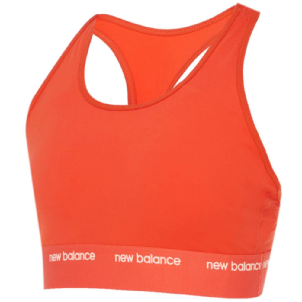 Foto do Produto Top New Balance Feminino Medium Support Sleek Pace M Laranja - WB41048NEF