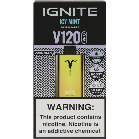 Foto do Produto Vaper Descartável Ignite V120 Pro Gold Lemon Lime 12000 Puffs