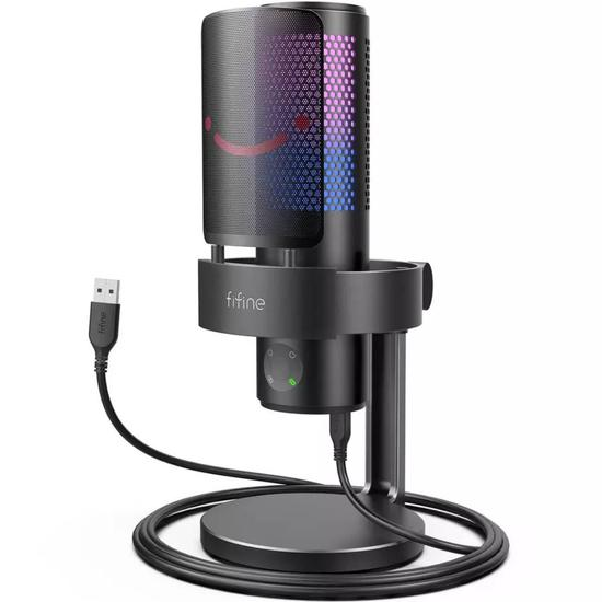Foto do Produto Microfone Fifine A9 RGB USB