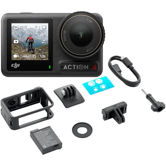 Foto do Produto DJI CAMARA AC003 SEDA OSMO ACTION 4 STANDAR COMBO BLACK