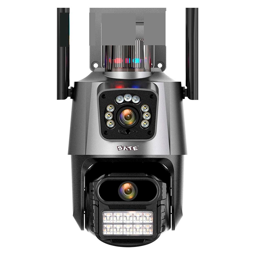 Foto do Produto Câmera de Segurança IP Satellite A-CAM009D Outdoor / Wi-Fi / 4MP - Cinza