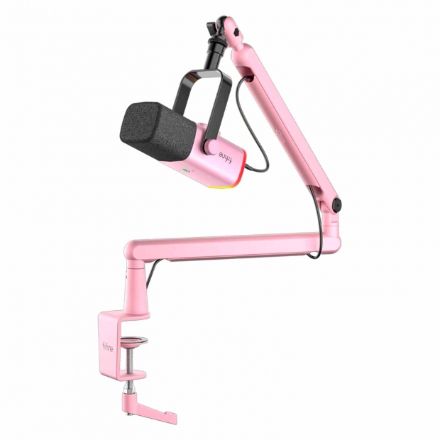 Foto do Produto MICROFONE FIFINE C/ KIT TAM8P RGB USB-C/XLR PINK