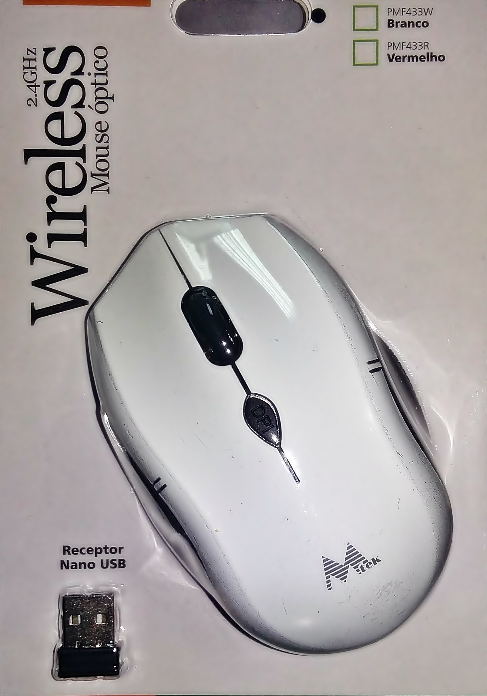 Foto do Produto MOUSE MTEK PMF-433W WIFI BRANCO