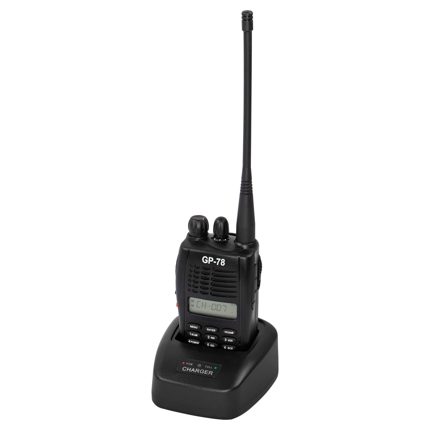 Foto do Produto Rádio Amador Voyager GP78 Elite - 128 Canais - VHF/UHF - Preto