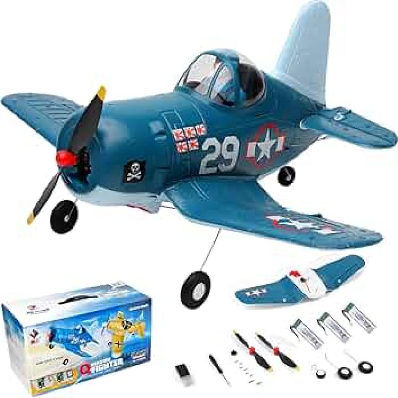 Foto do Produto GoolRC Avión RC, avión WLtoys A500 RC, avión de control remoto de 4 canales, avión de avión RC de 2.4 GHz con giroscopio de 6 ejes, modo 3D/6G