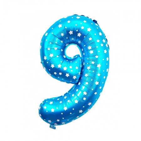 Foto do Produto Balao Numero 9 Azul 16 Polegadas