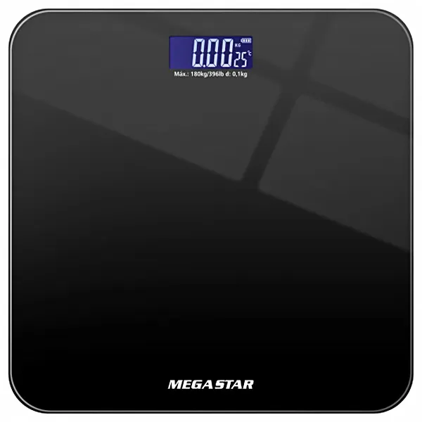 Foto do Produto Balança Digital para Peso Corporal MegaStar CR3350N até 180 kg - Preta